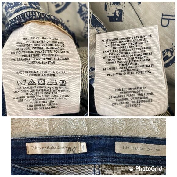 Pilcro Women's Slim Straight Leg Jeans - Dark Blue - 30 - Picture 6 of 8